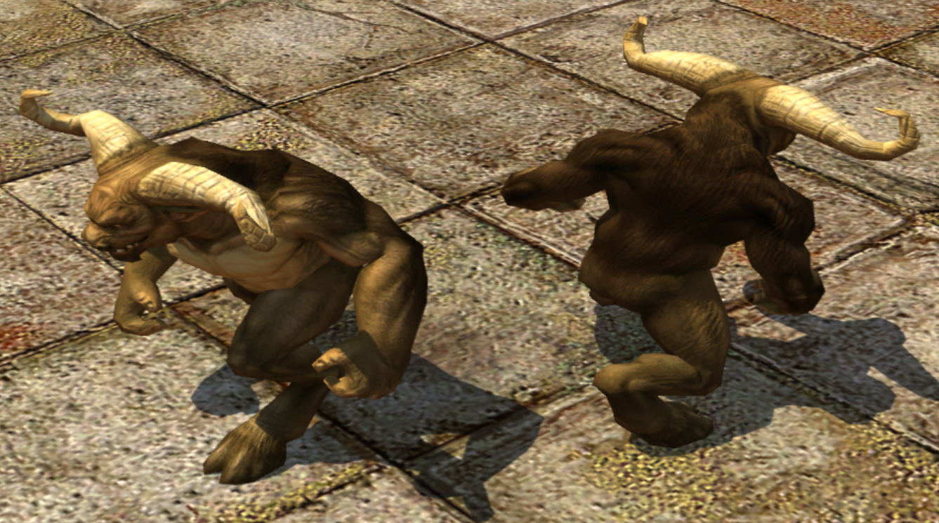 Minotaur Lord with unused alternative skin in the Editor Minotaur Lord with unused alternative skin in the Editor