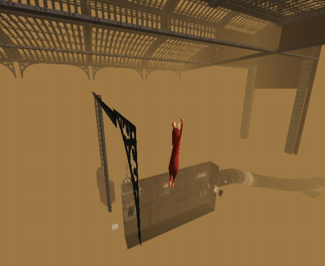 And similarly, the entire metal canopy over The City Market is present in The Slide of Your Life. It actually appears to be larger here than in the main world.