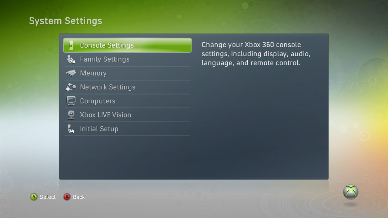 Console Settings