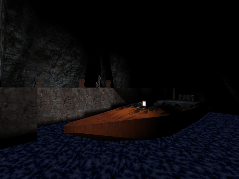 The underground boat dock. The underground boat dock.