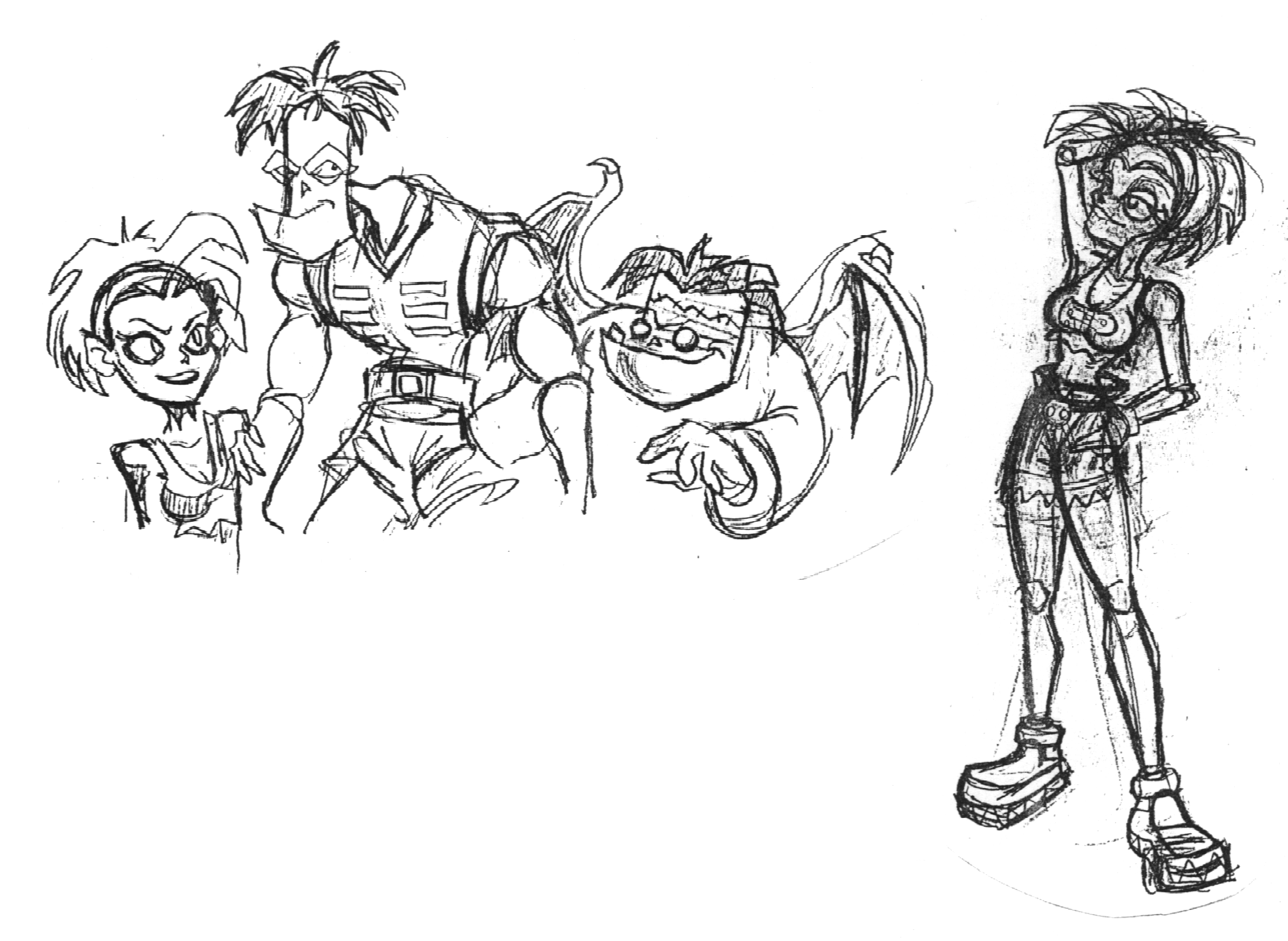Concept art of Rotty and her brothers Concept art of Rotty and her brothers