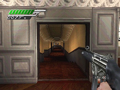 Pre-release gameplay showing the door leading up to Lachaise's office is open instead of closed.