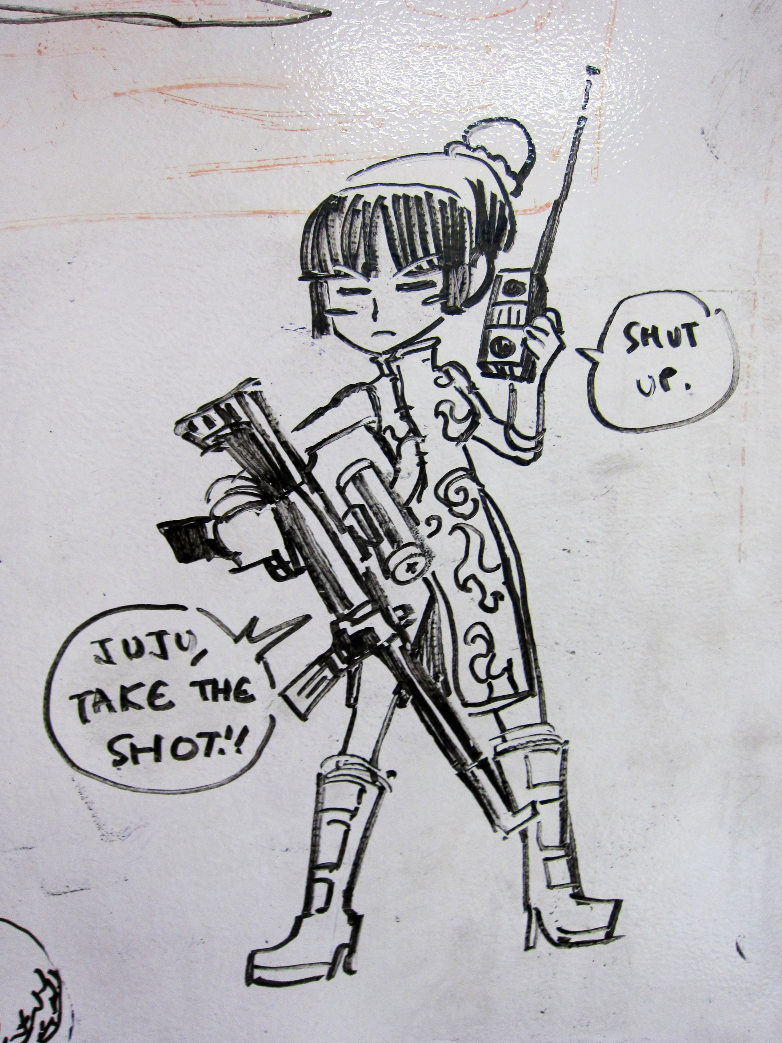 The original whiteboard drawing of Juju The original whiteboard drawing of Juju