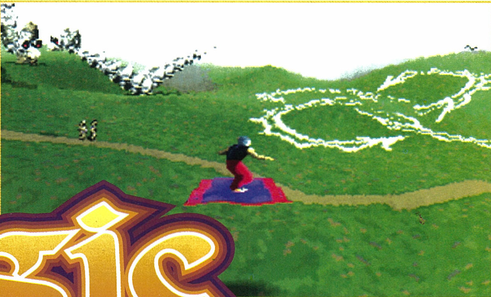 The later more realistic looking main character design and some odd markings on the ground in the distance The later more realistic looking main character design and some odd markings on the ground in the distance