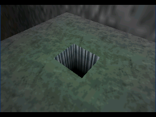The duct under the plate.