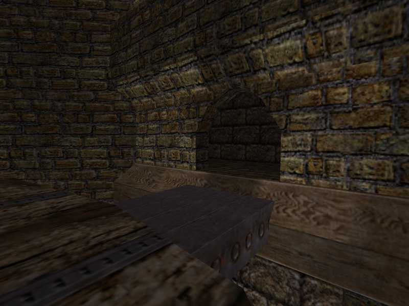 Walkway extended when the player gets near it. Walkway extended when the player gets near it.