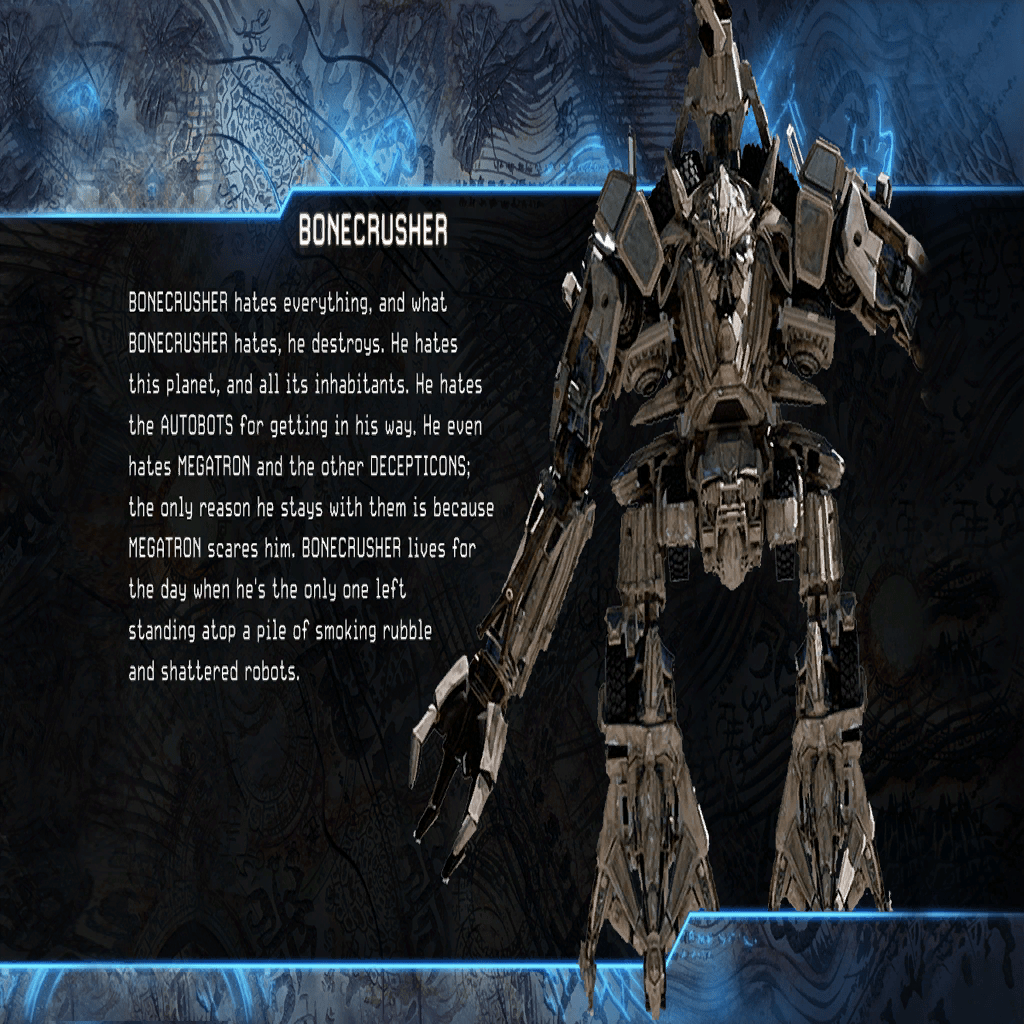 Bonecrusher's bio.