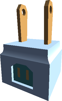 Another building in the shape of a plug. Another building in the shape of a plug.