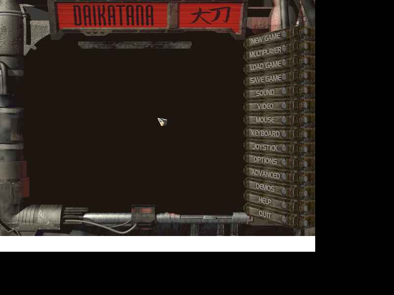 The menu in any size larger than 640x480. The menu in any size larger than 640x480.
