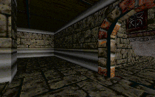 Right side of the second room.
