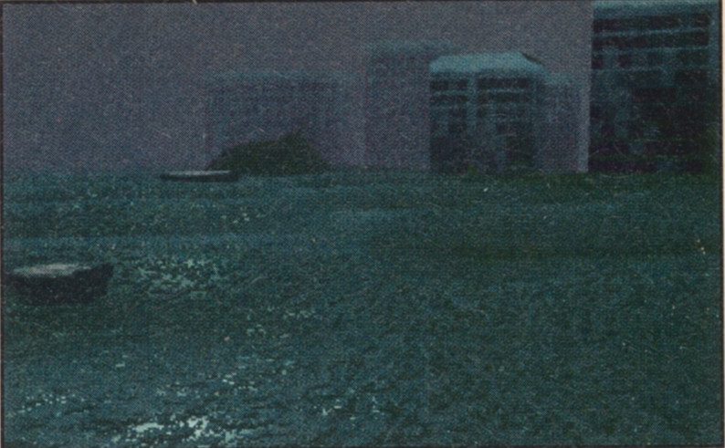 What is said to be from an early (and abandoned) CGI intro for the game. This suggests a similar screenshot with the red HUD and the underside of an iceberg from CU Amiga is also CGI and not gameplay.