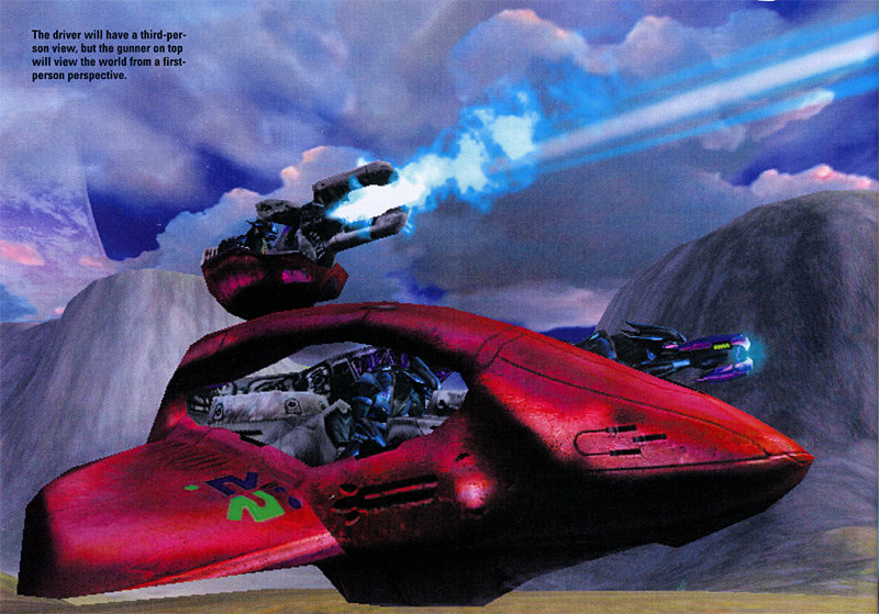 This scan shows that the player would originally have a first-person perspective when in any seat in a vehicle, bar the driver. This would later be true for passengers in Halo, though turret users (and all participants in games starting with Halo 2) would have a third person perspective.