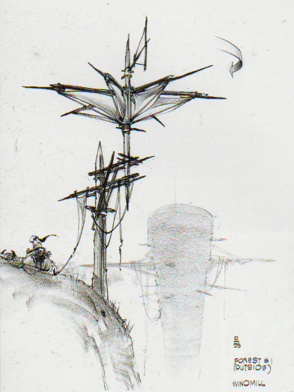 A small windmill. A small windmill.