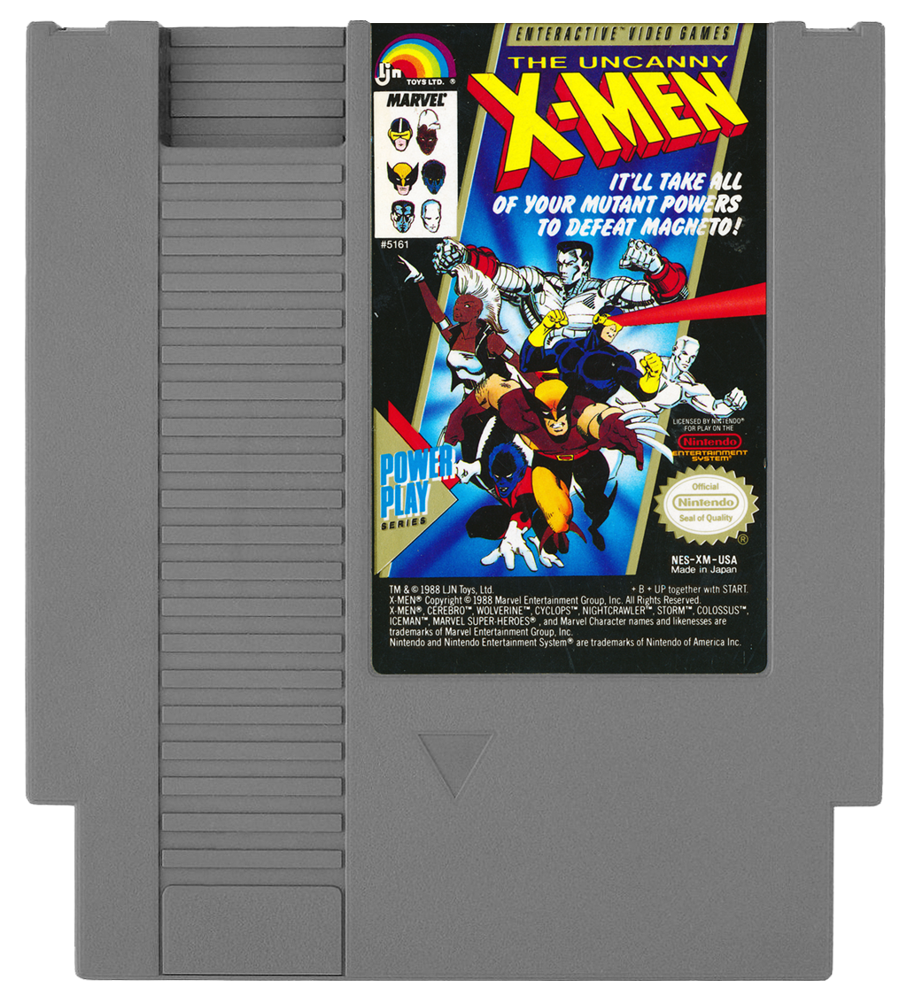 The NES cartridge featuring the hidden text on the label.