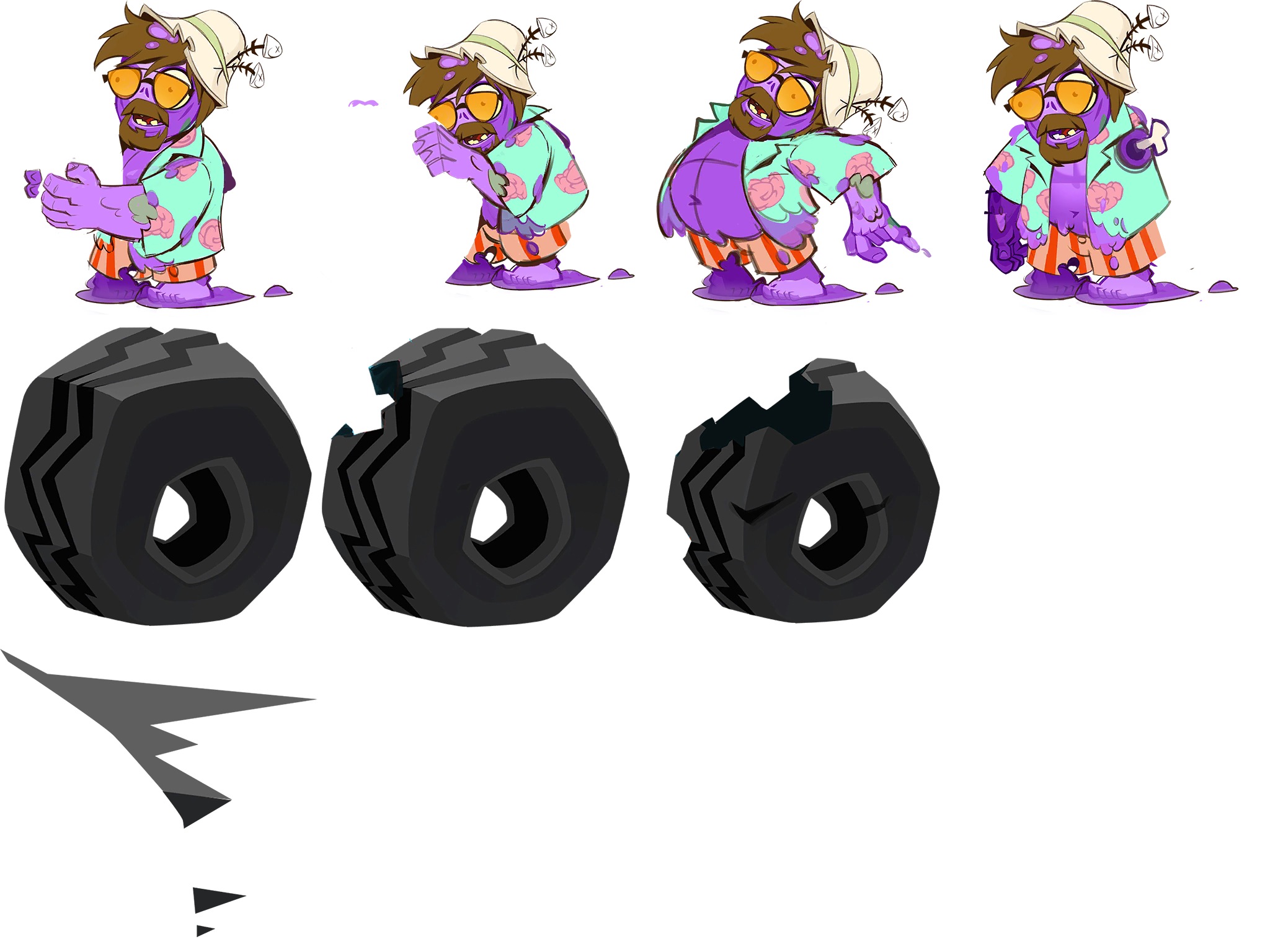 Tire Zombie's placeholder sprites Tire Zombie's placeholder sprites