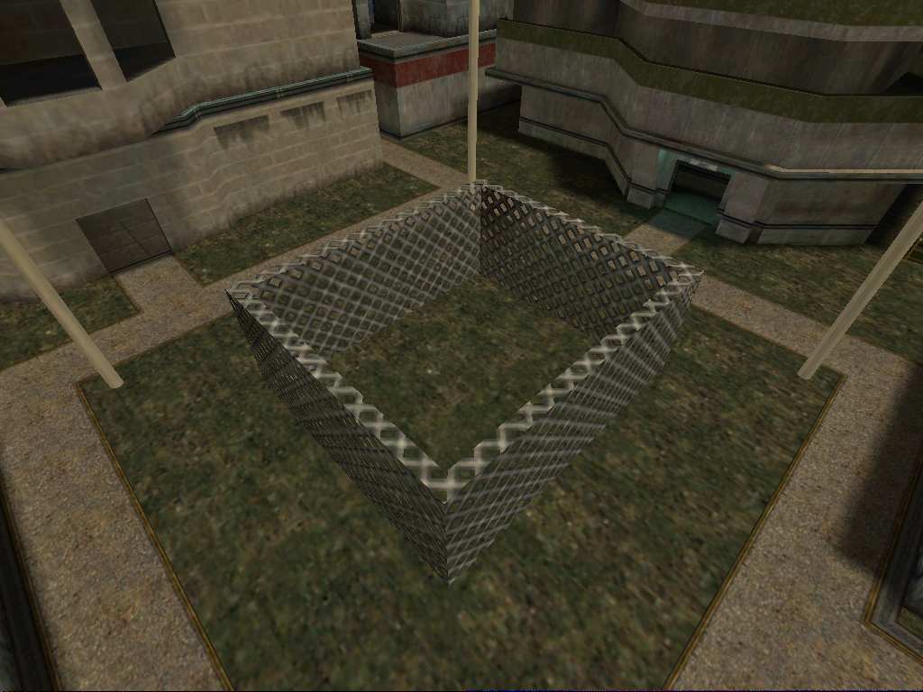 Spawn area with cage.