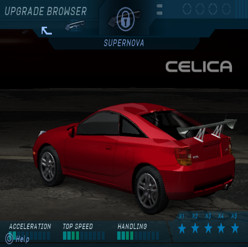 Supernova on Celica with fully carbon fiber texture. Supernova on Celica with fully carbon fiber texture.