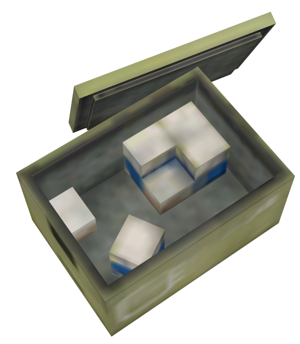 Top of the large box, showing some smaller ammo boxes inside it. Top of the large box, showing some smaller ammo boxes inside it.