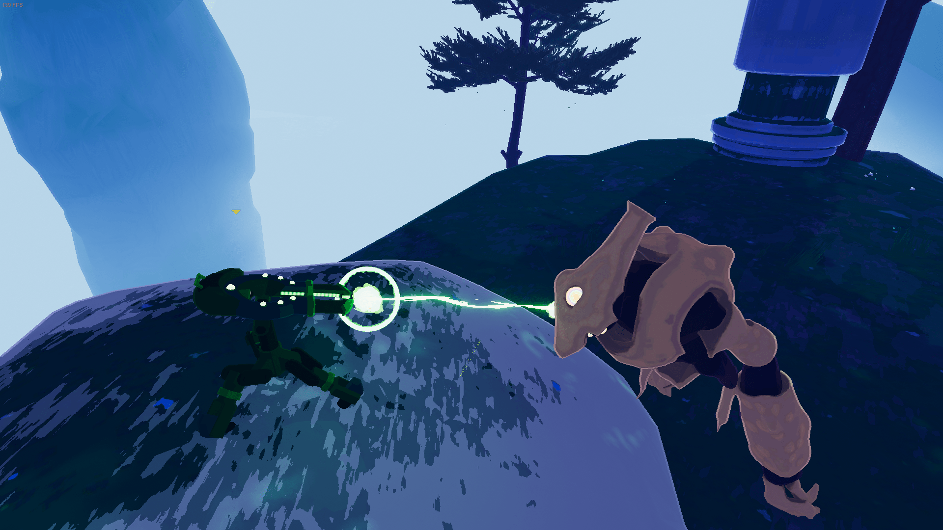 Beam Turret in combat Beam Turret in combat