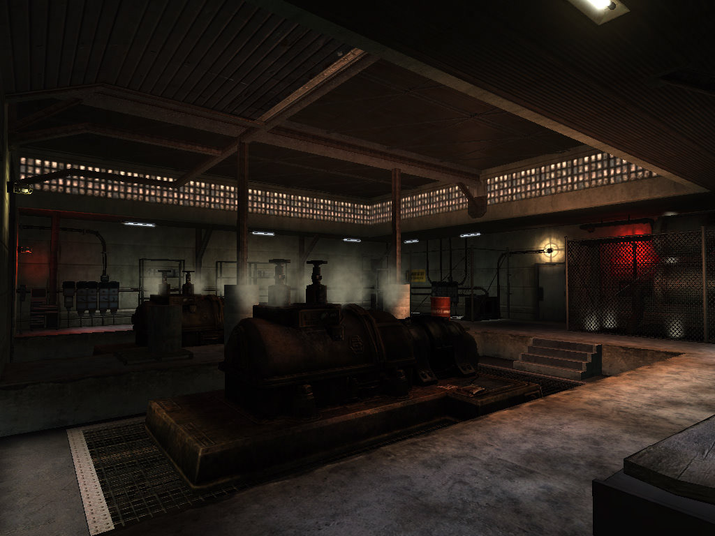 Utility building interior.