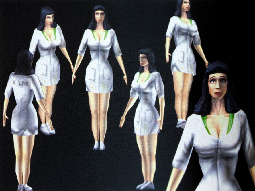 Display render of the female scientist w/o the hair bow, as seen in an uncorrected proof of Half-Life 2: Raising the Bar. Display render of the female scientist w/o the hair bow, as seen in an uncorrected proof of Half-Life 2: Raising the Bar.