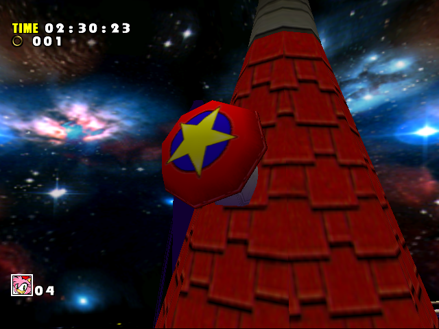 Spring at the top of the castle when playing as Amy. Spring at the top of the castle when playing as Amy.