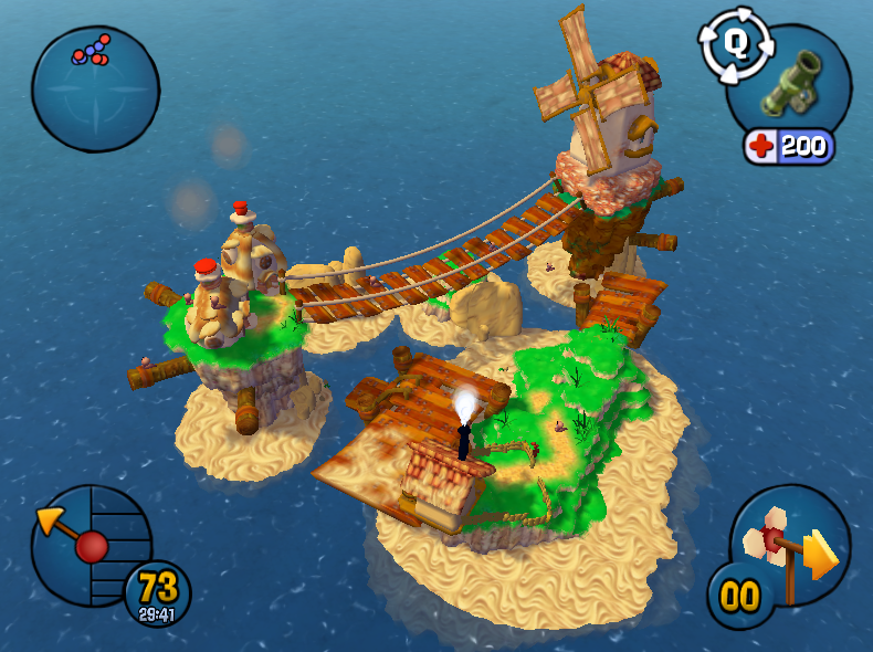 4player.xom: Same differences as e3demo + different island shapes, different wood texture, different chimney smoke. 4player.xom: Same differences as e3demo + different island shapes, different wood texture, different chimney smoke.