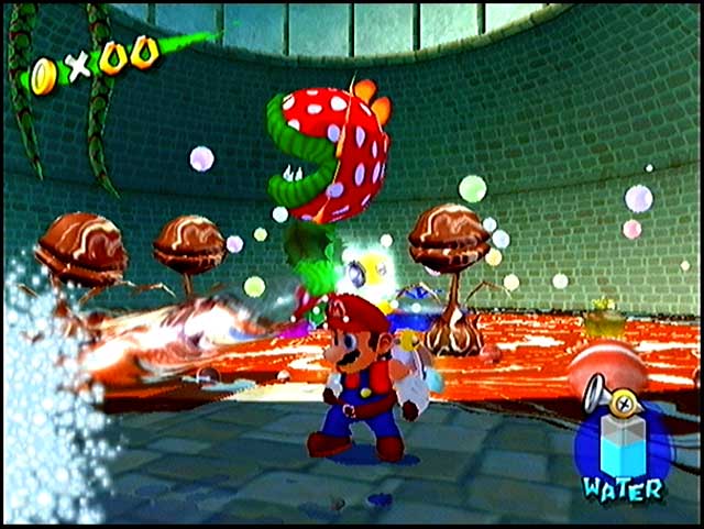 The small Polluted Piranhas do not appear here in the final game. The small Polluted Piranhas do not appear here in the final game.