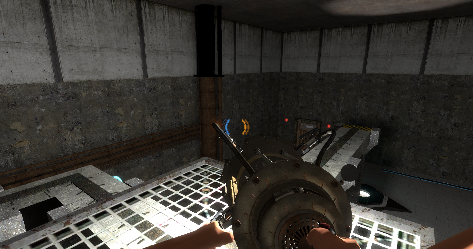 The player on top of the Unstationary Scaffold. The player on top of the Unstationary Scaffold.