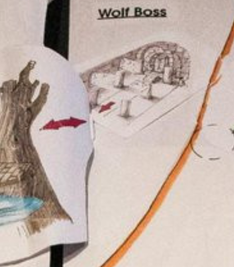 A detail on the Structure Map indicating that the tree would lead to the "Wolf Boss" in the Throne Room rather than the Panther King. A detail on the Structure Map indicating that the tree would lead to the "Wolf Boss" in the Throne Room rather than the Panther King.