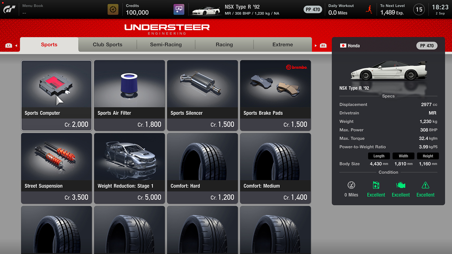 The tuning shop. Apart from whole numbers-only PP and different car thumbnail on the sidebar, everything here is close to the final game. Captured on September 2, 2021; taken from GT website. The tuning shop. Apart from whole numbers-only PP and different car thumbnail on the sidebar, everything here is close to the final game. Captured on September 2, 2021; taken from GT website.