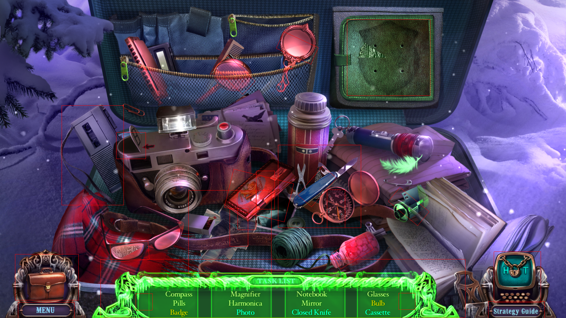 A Hidden-Object puzzle. A Hidden-Object puzzle.