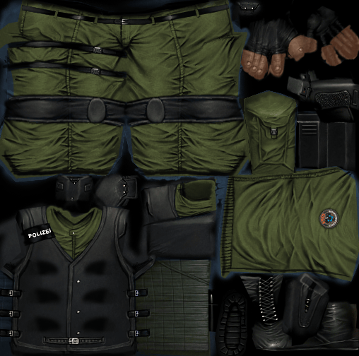 GSG-9 solid green body.