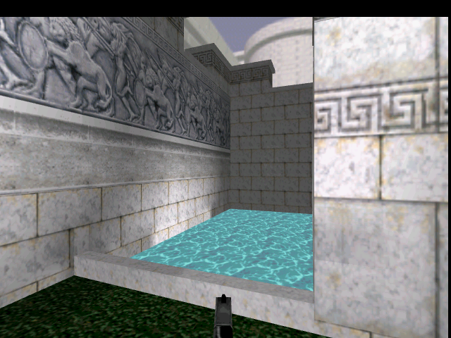 The pool on the right path.