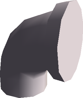 A pipe that ends in a corner. A pipe that ends in a corner.