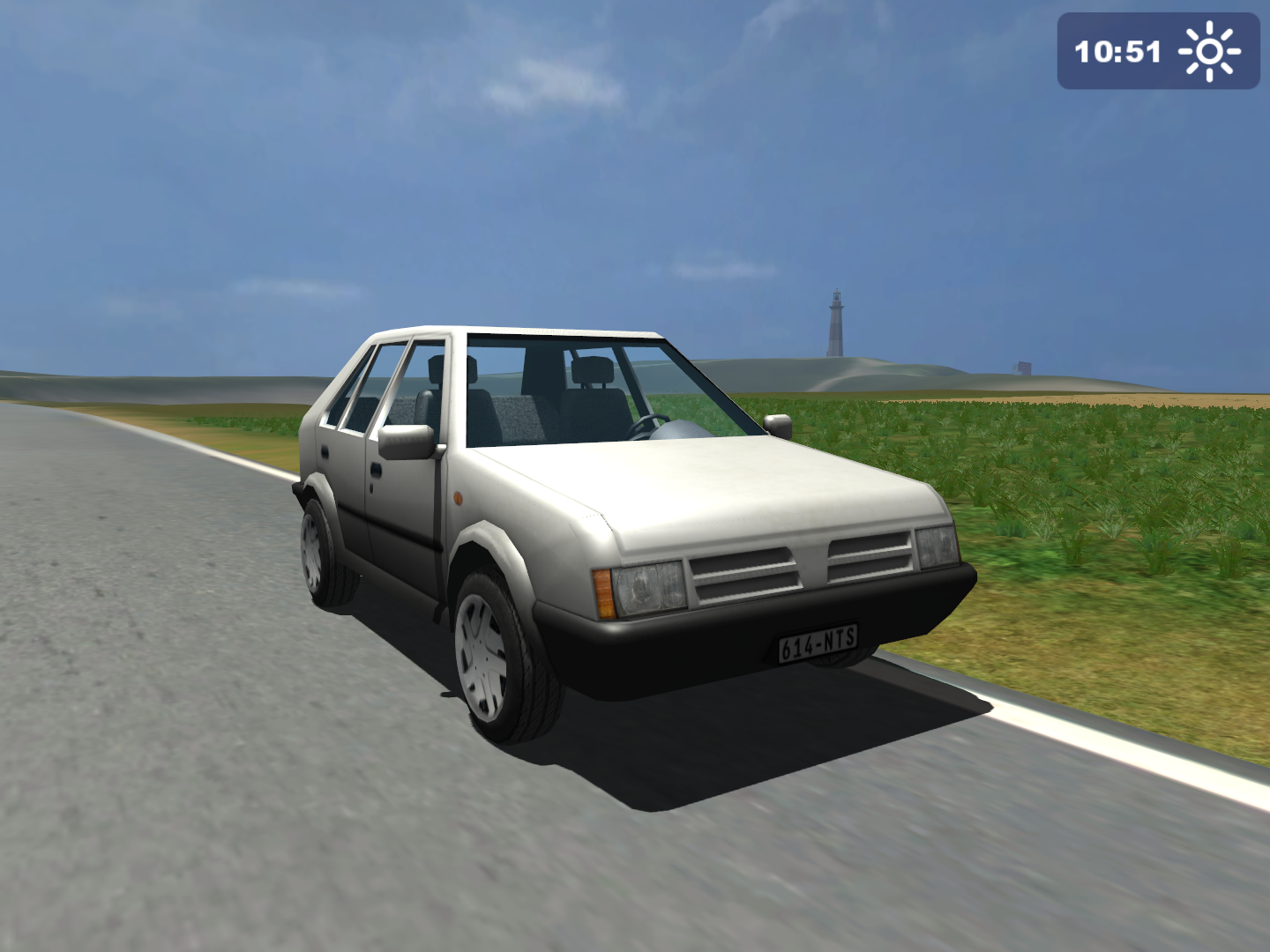 The car closely resembles a real-life Nissan Micra 1.0 LS.