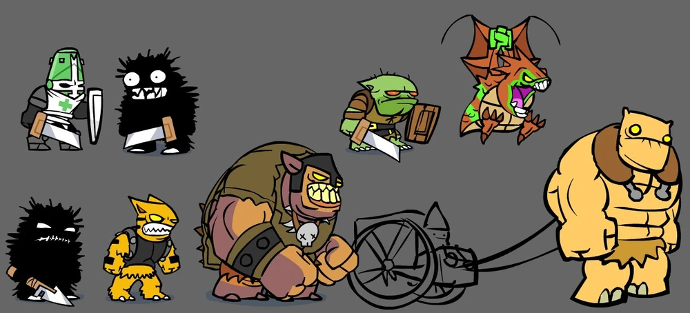 Concept art for enemies.