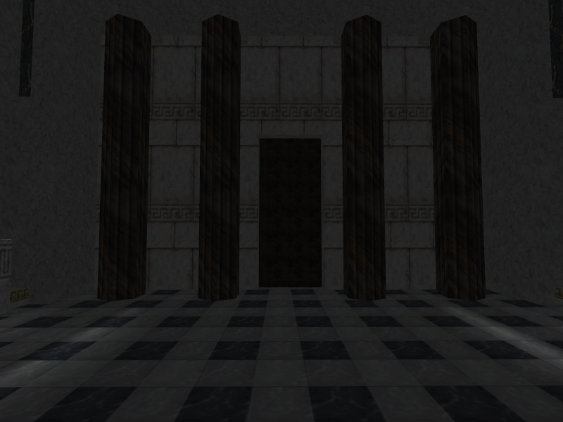The closed door.