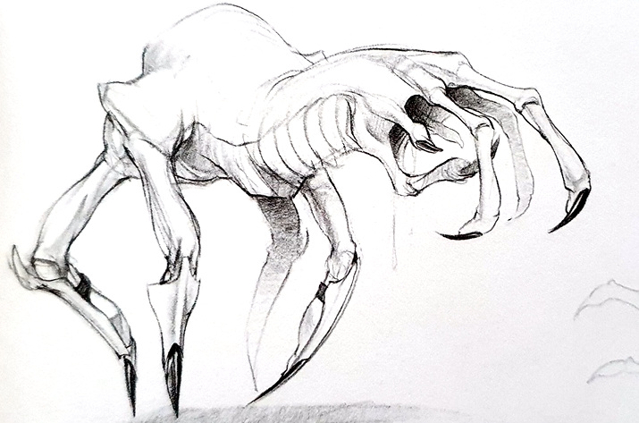 Early drawing of a Paramite.