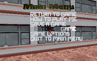 The menu while in a level.