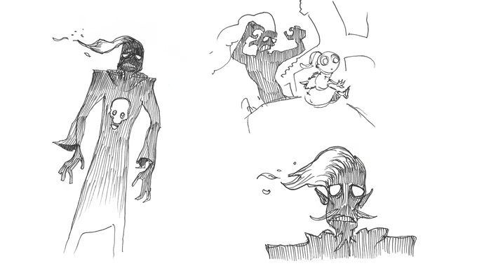 According to Alek, thanks to these first sketches he did, he immediately knew how he envisioned the Wizard to look.