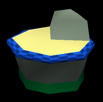 A short pillar object that is used as a base for some pillars in Act 1. It has purple stone on top of its flat surface and underneath. Its flat surface texture is tan-colored. A duplicate of it exists in the data.