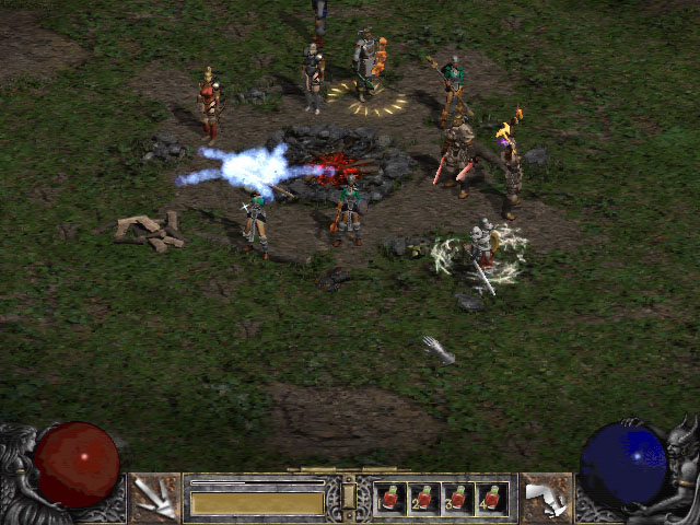 Kick skill present, with retail interface. Different potion graphics.