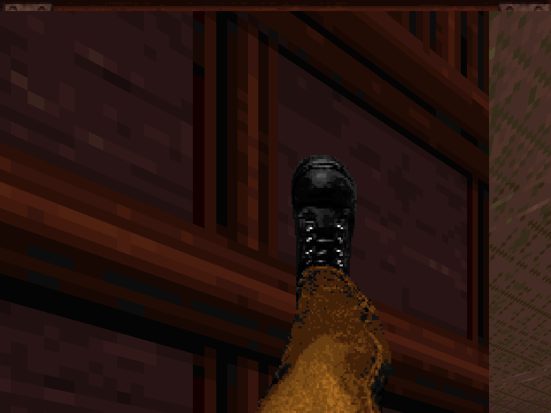A kick with orange pants that match the pants color of a bot. A kick with orange pants that match the pants color of a bot.
