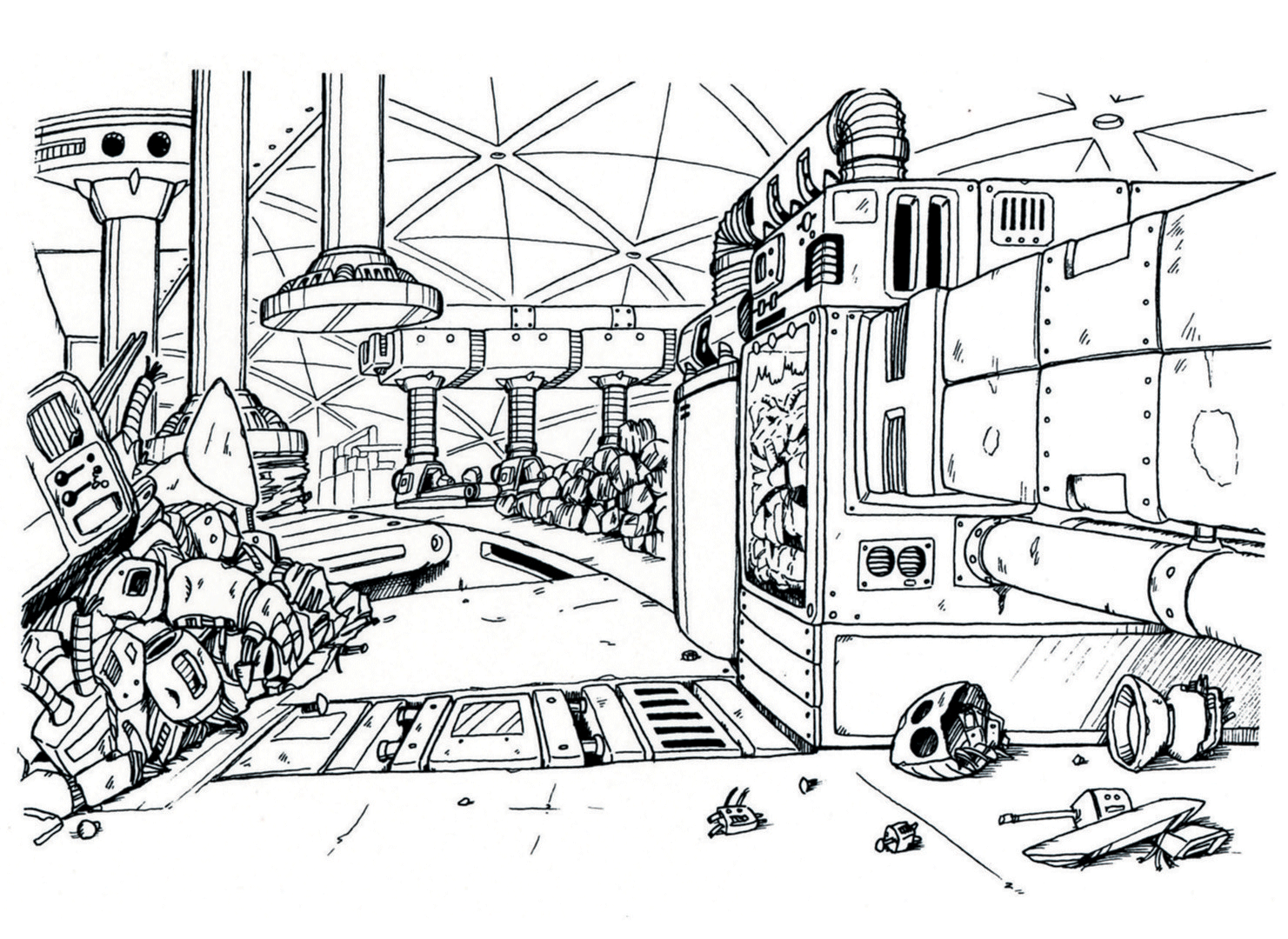 Rockman4_DustmanStageConceptArt.png