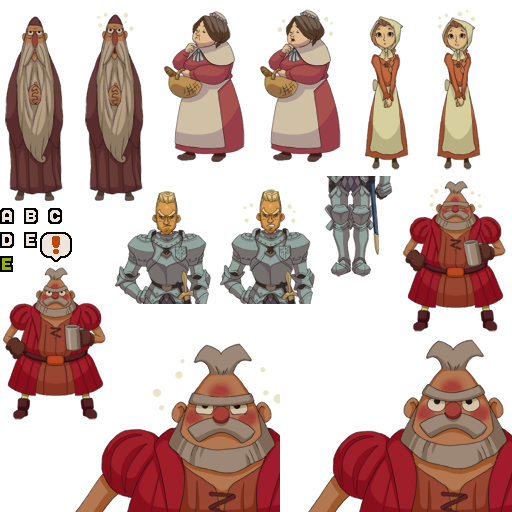 Asset sheet 1, with all the characters. Asset sheet 1, with all the characters.