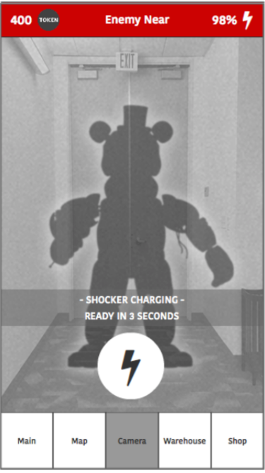 Early concept of an animatronic encounter