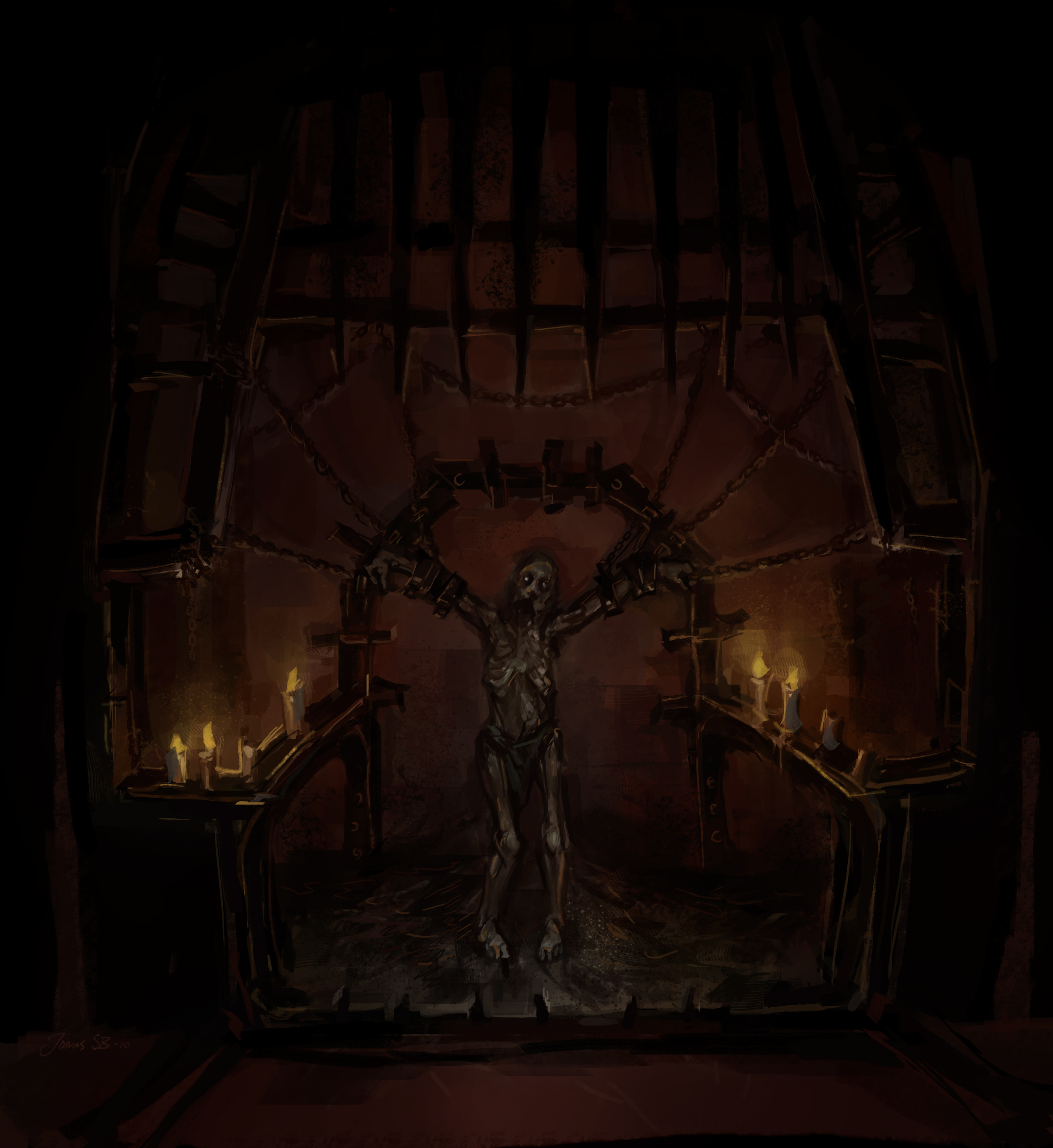 Concept art of Agrippa's body.