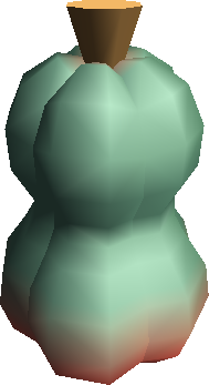 A bottle-shaped green pumpkin. A bottle-shaped green pumpkin.