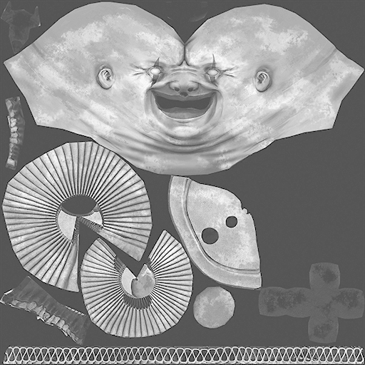Specular map of the Golden Pukey head. Specular map of the Golden Pukey head.